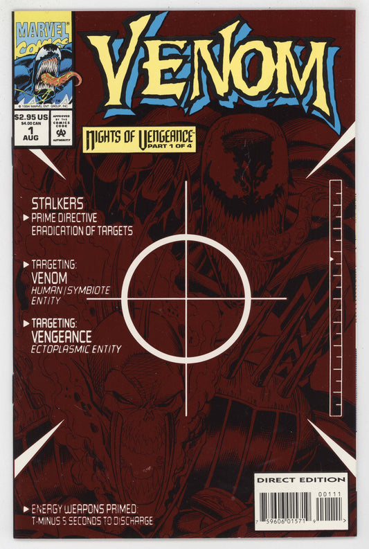 Venom Nights Of Vengeance 1 Marvel 1994 NM- 9.2 Ron Lim Howard Mackie Foil