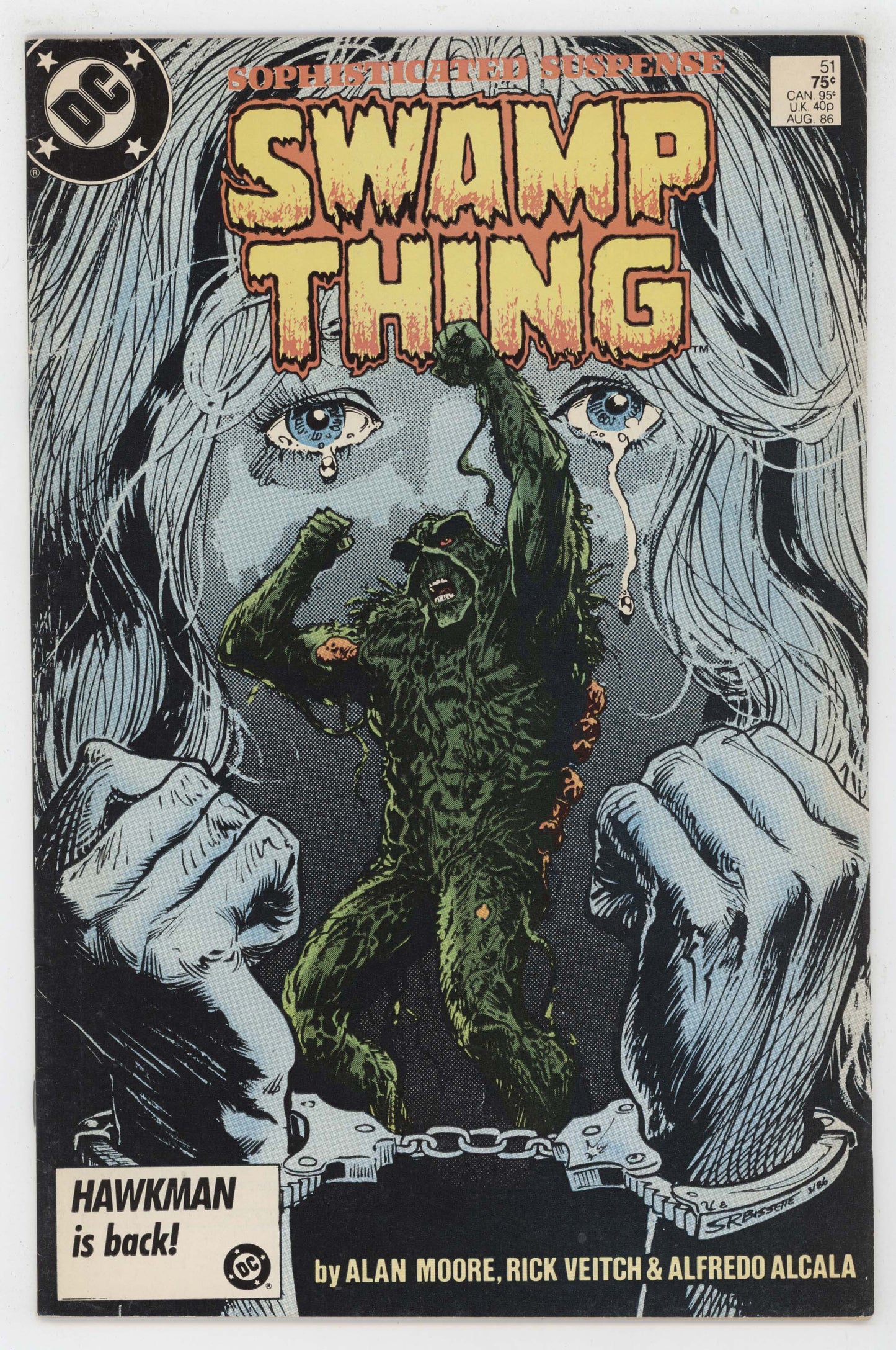 Swamp Thing 51 DC 1986 FN Stephen Bissette Alan Moore Handcuff Bondage