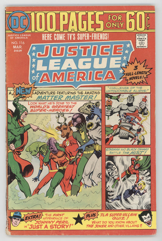 Justice League Of America 116 DC 1975 FN Superman Batman Flash Green Lantern