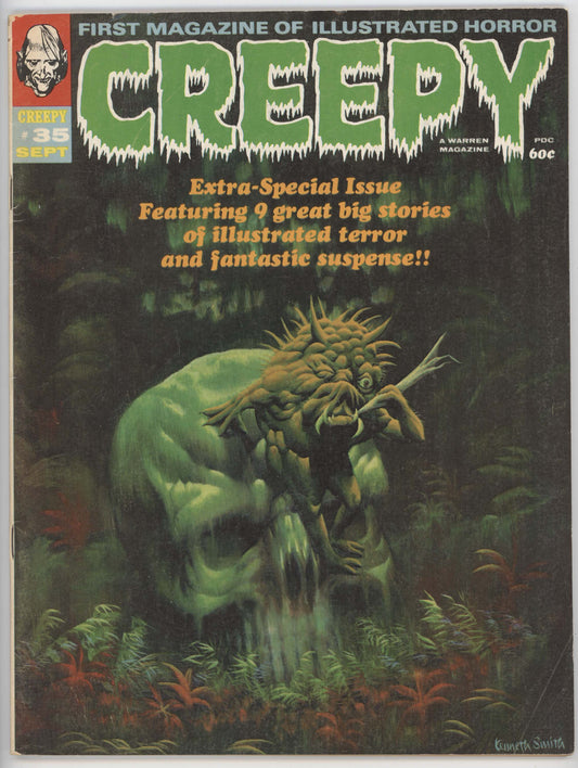 Creepy Magazine 35 Warren 1970 FN VF Kenneth Smith Skull Walking Dead