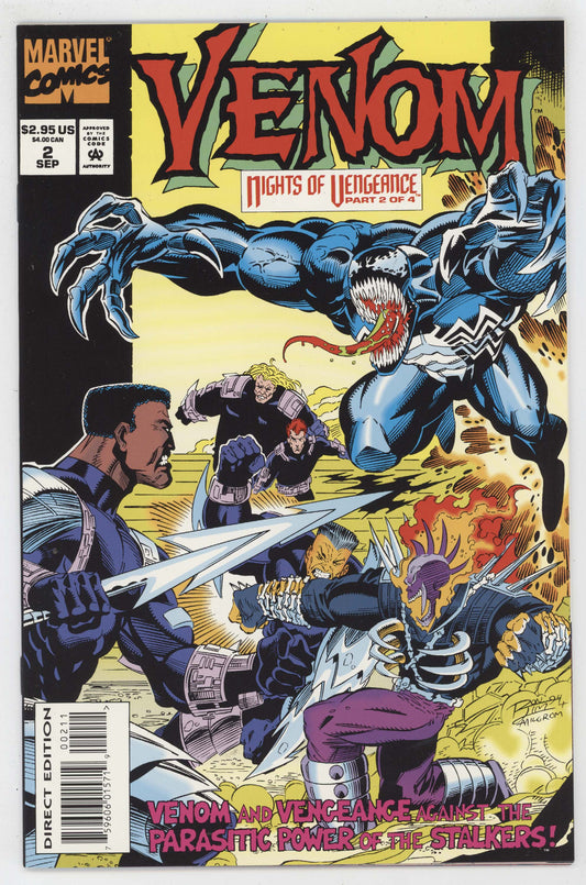 Venom Nights of Vengeance 2 Marvel 1994 NM- 9.2 Ron Lim Ghost Rider