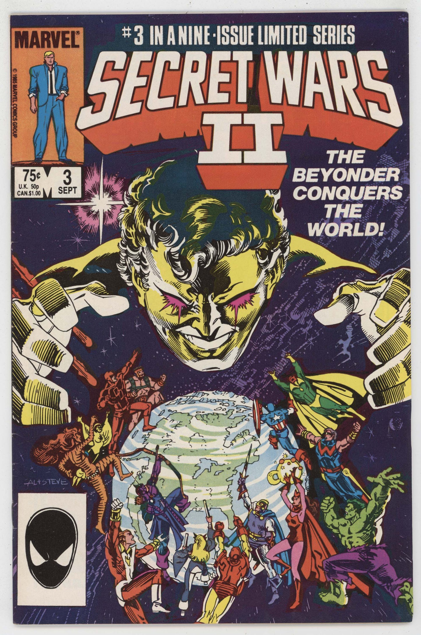 Secret Wars II 3 Marvel 1985 VF Avengers Hulk Iron Man Daredevil