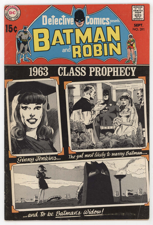 Batman Detective Comics 391 DC 1969 FN Neal Adams Graveyard Tombstone Robin