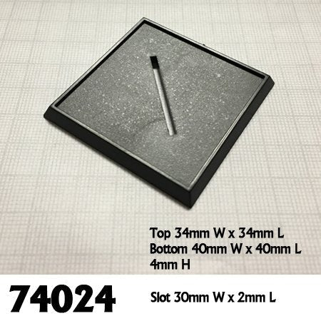 Bones Bases: 40mm Square Plastic Base (10) - Golden Apple Comics
