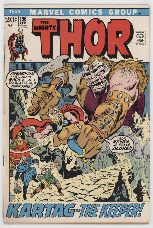 Mighty Thor 196 Marvel 1972 VG John Buscema Gerry Conway