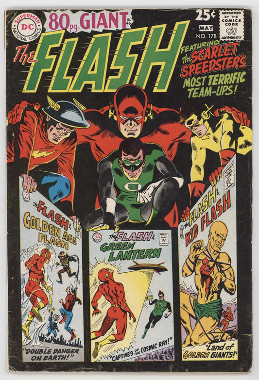 Flash 178 DC 1968 VG FN Ross Andru Green Lantern 120 129 131