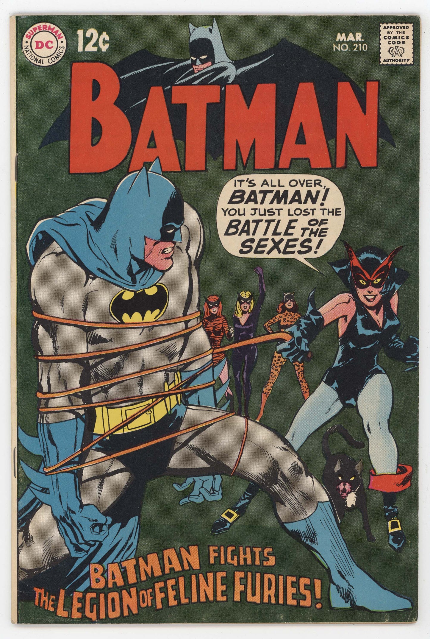 Batman 210 DC 1969 FN VF Neal Adams Catwoman Feline Furies GGA Rope Bondage