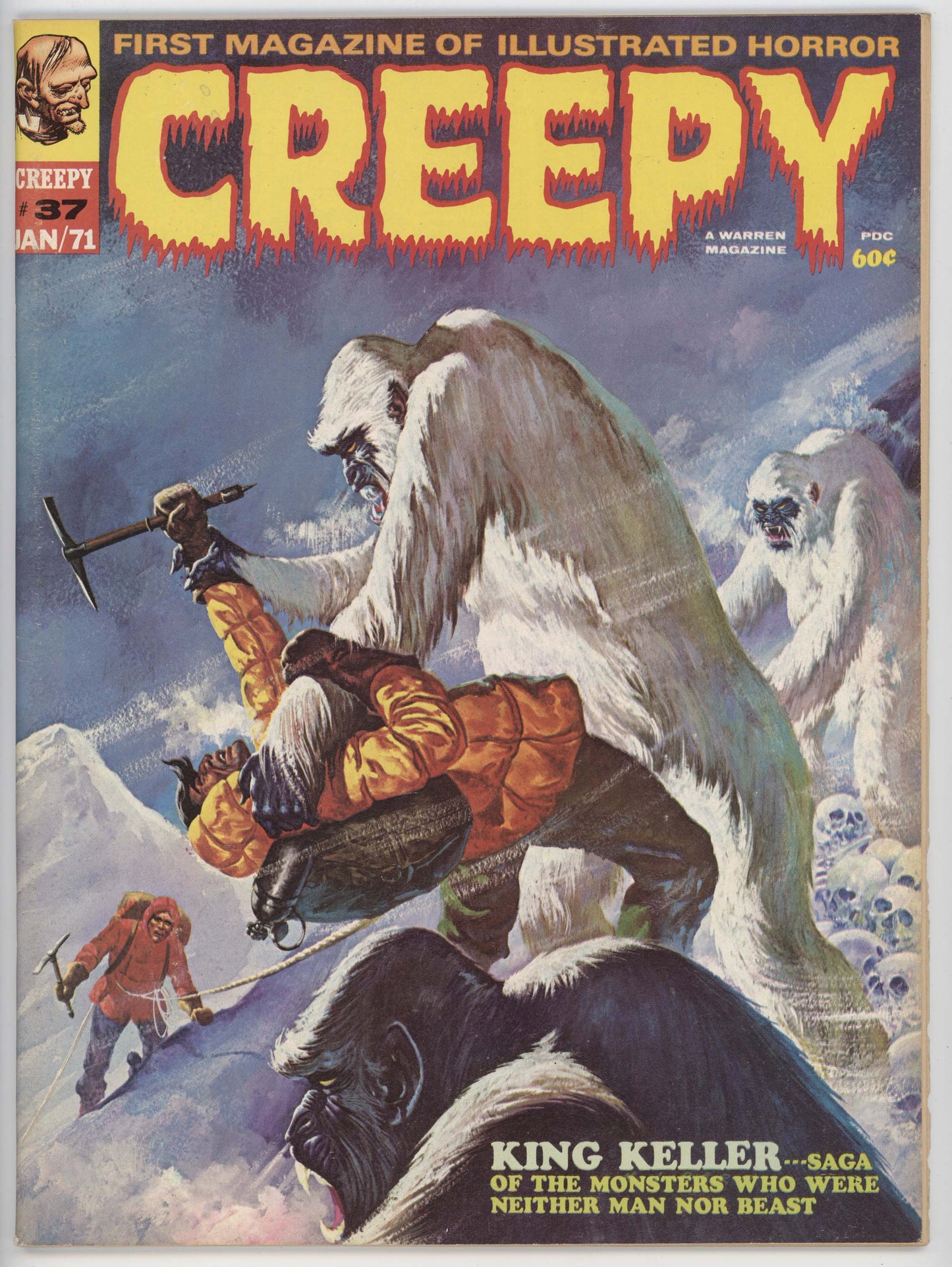 Creepy Magazine 37 Warren 1971 VF Ken Barr Yeti