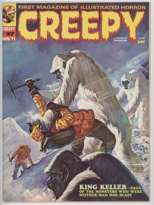 Creepy Magazine 37 Warren 1971 VF Ken Barr Yeti