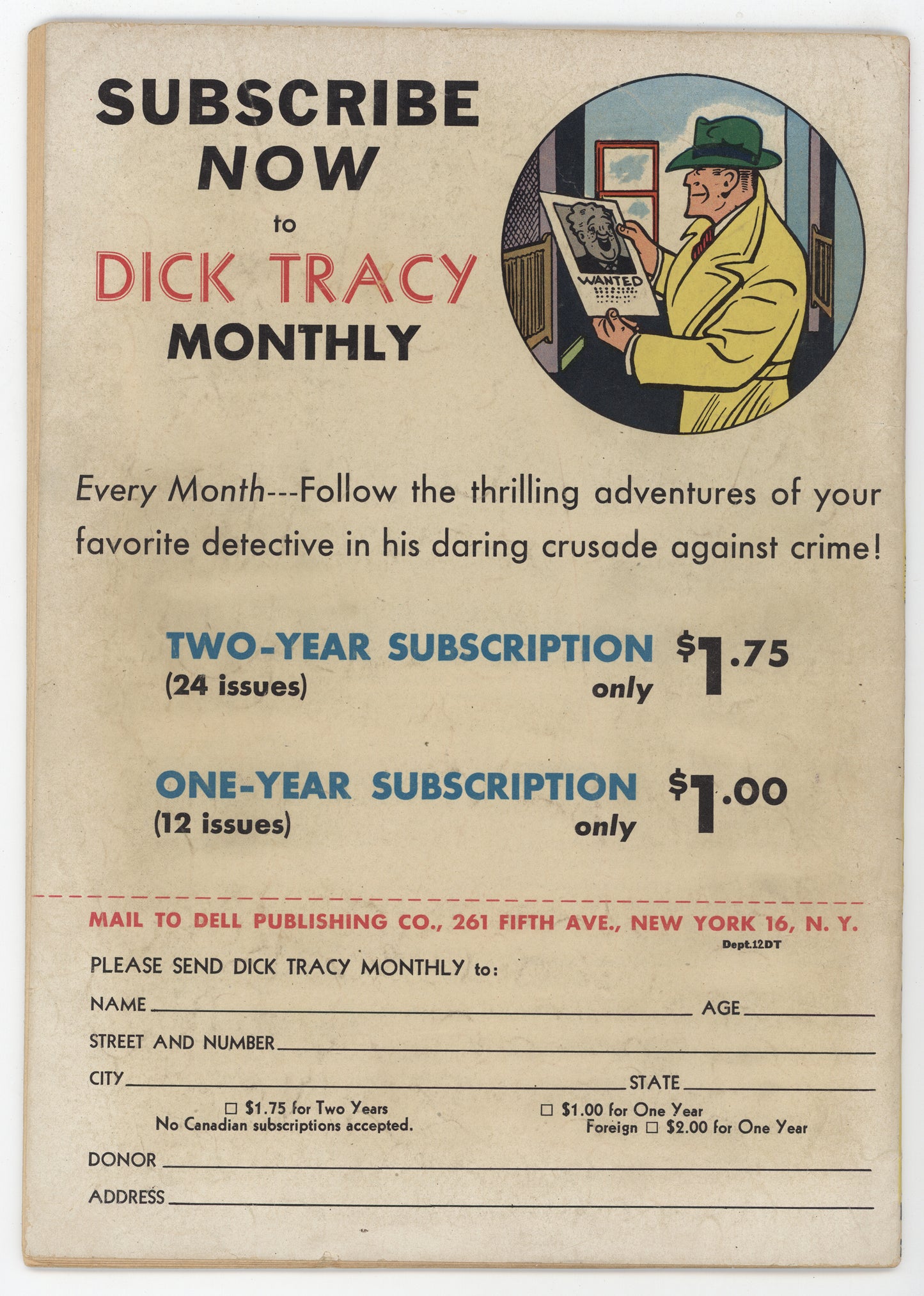 Dick Tracy Monthly 12 Dell 1948 FN Chester Gould Barn Fire Horse