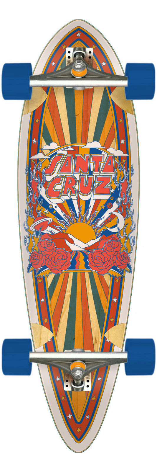 Santa Cruz Foxy Sun Pintail Cruzer Complete Skateboard 9.2 x 33