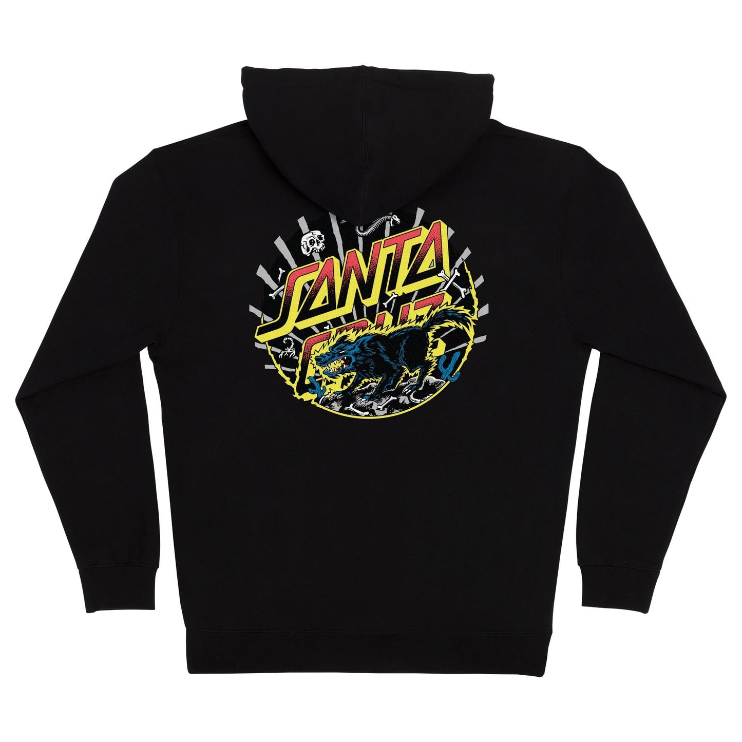 Santa Cruz Kendall Wolf Dot Zip Up Heavyweight Hooded Sweatshirt