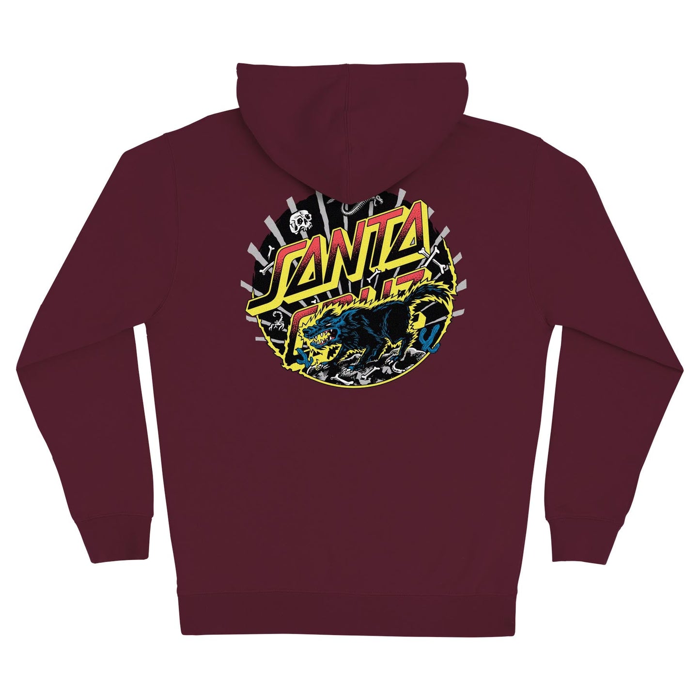 Santa Cruz Kendall Wolf Dot Zip Up Heavyweight Hooded Sweatshirt