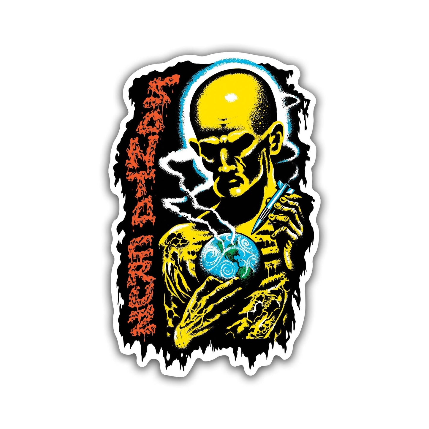 SANTA CRUZ KENDALL "ATOMIC" 4" x 6" STICKER