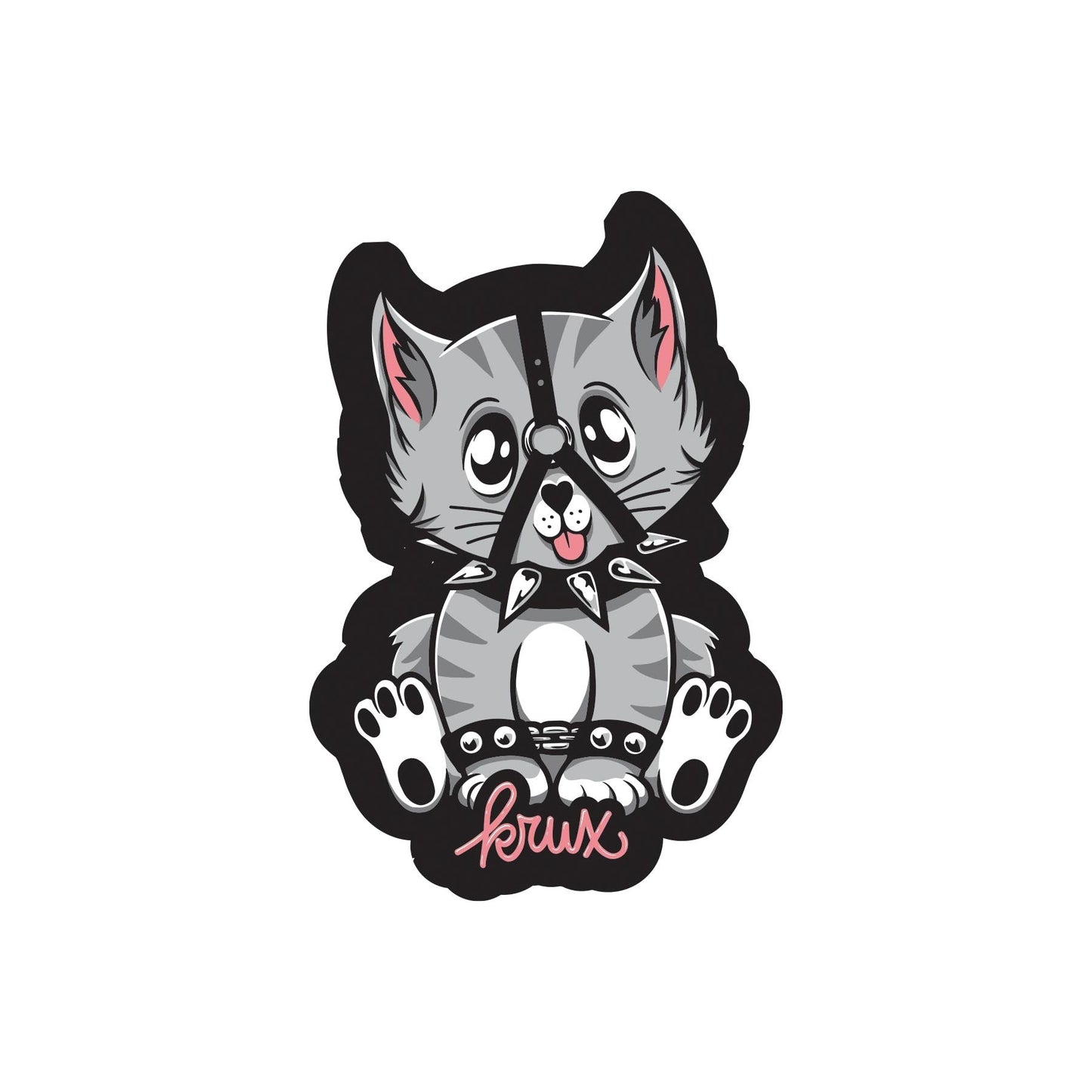 KRUX "BAD KITTY" 2" x 3.25" STICKER