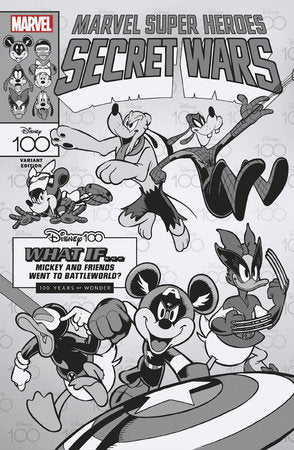 Amazing Spider-Man #37 E 1:100 Paolo De Lorenzi Disney100 Secret Wars Black And White Variant [Gw] (11/08/2023) Marvel