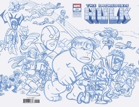 Incredible Hulk #24 E 1:50 Chris Giarrusso Marvel Universe Connecting Blue Line Sketch E (04/09/2025) Marvel