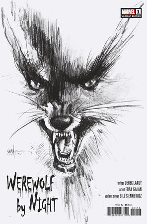 Werewolf By Night #1 D 1:25 Bill Sienkiewicz Bw Hidden Gem Variant (09/13/2023) Marvel