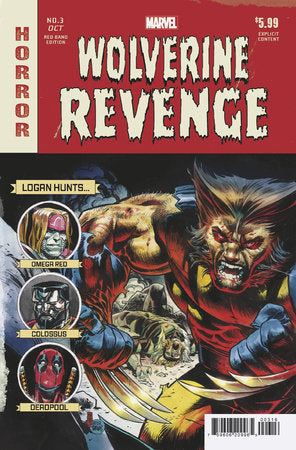 Wolverine Revenge Red Band #3 A2 Cover Set Of 3 Books 1:25 1:100 (10/30/2024) Marvel