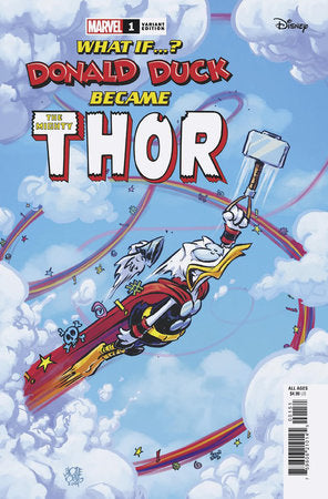 What If Donald Duck Became Thor #1 D Skottie Young Variant (09/04/2024) Marvel