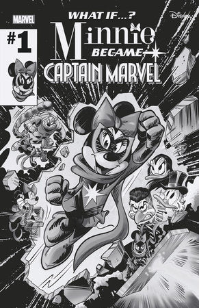 What If Minnie Became Captain Marvel #1 H 1:100 Giada Perissinotto Bw Variant (11/20/2024) Marvel