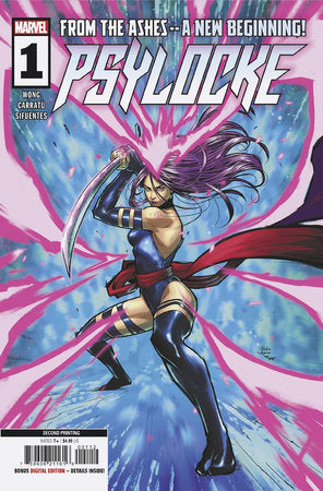 Psylocke #1 2nd Print A Rickie Yagawa Variant (01/01/2025) Marvel