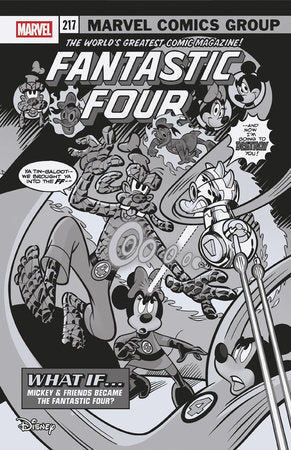 Fantastic Four #5 H 1:100 Marco Palazzi B&W Disney What If? Homage Variant (11/12/2025) Marvel