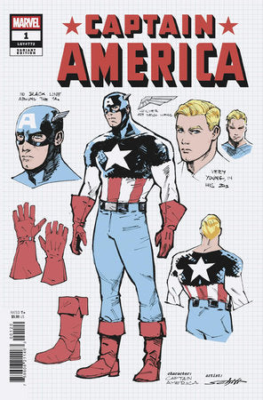 Captain America #1 I 1:10 Valerio Schiti Design Variant (07/02/2025) Marvel