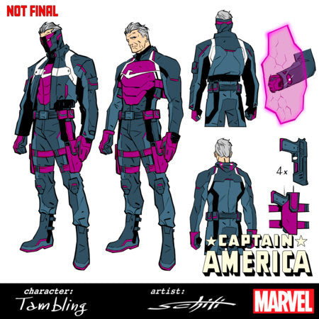 Captain America #8 E 1:10 Valerio Schiti Design Variant (03/18/2026) Marvel - Golden Apple Comics
