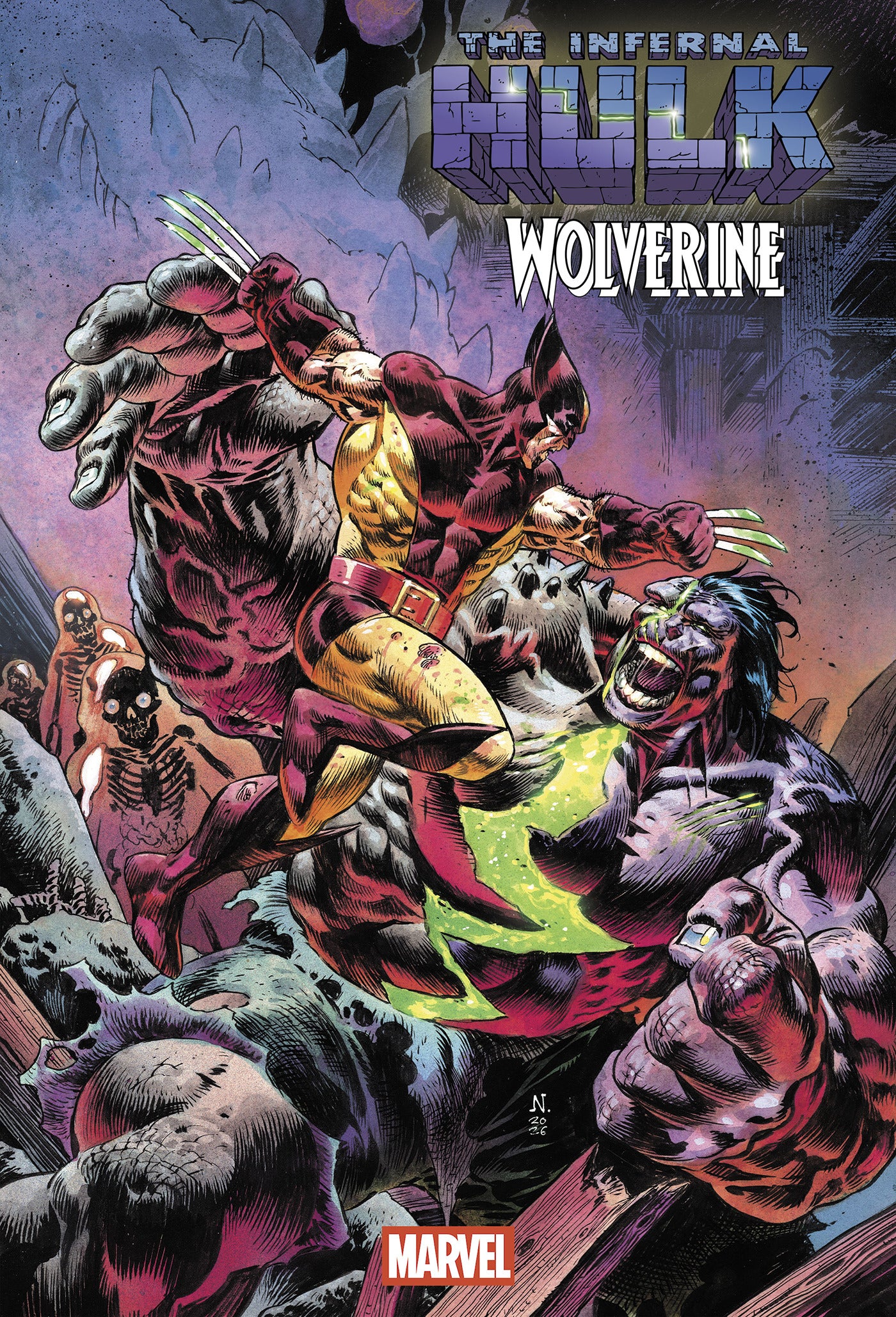 Infernal Hulk Vs Wolverine #1 A1 Cover Set Of 7 1:25 1:50 (09/09/2026) Marvel