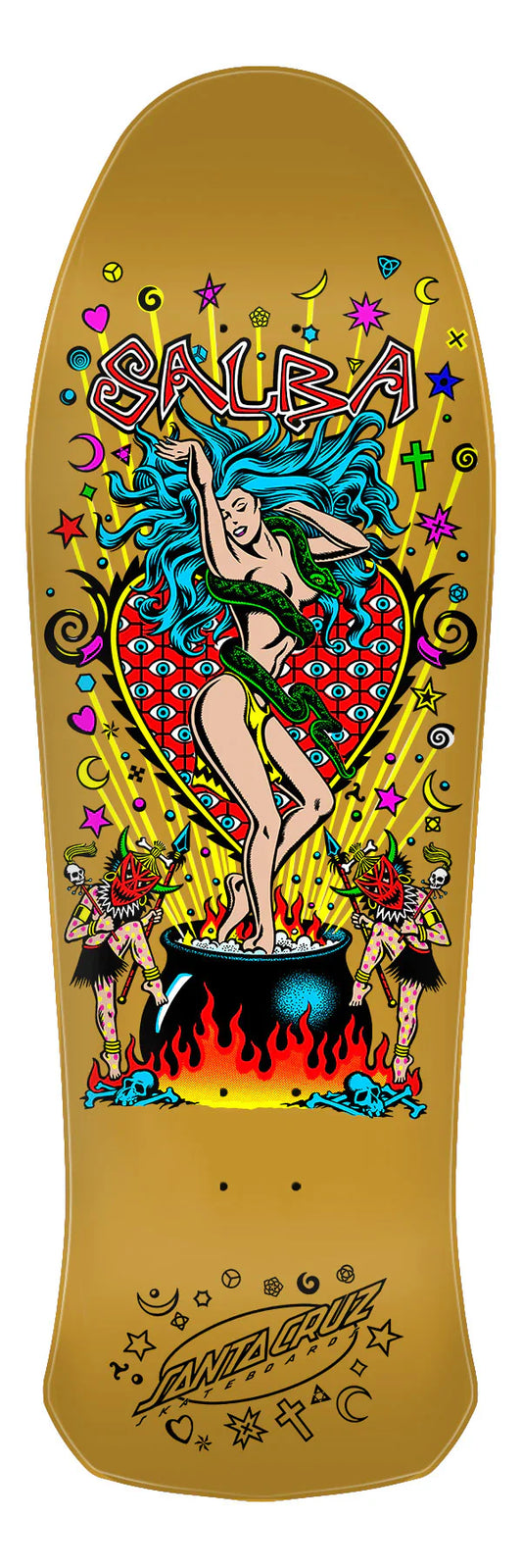 Santa Cruz Salba Witch Doctor Gold 10.4" Skateboard Deck