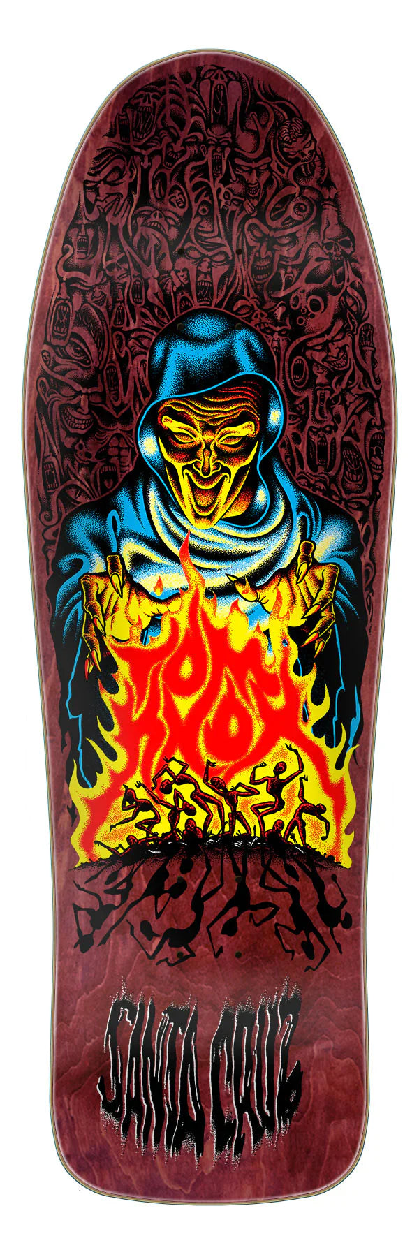 Santa Cruz Knox Firepit Burgundy Stain 10" Skateboard Deck