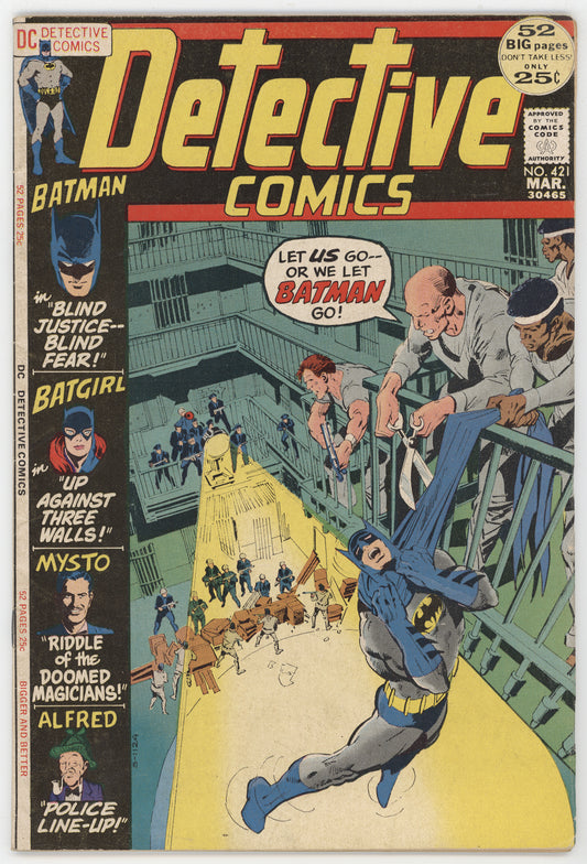 Batman Detective Comics 421 DC 1972 FN Neal Adams Batgirl Prison Break