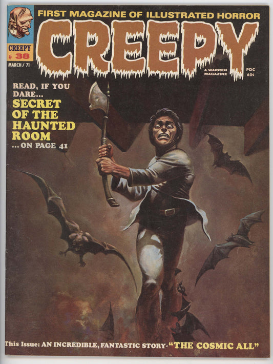 Creepy Magazine 38 Warren 1971 VF Ken Kelly Bats Axe