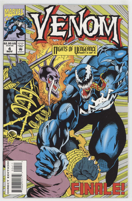 Venom Nights of Vengeance 4 Marvel 1994 NM- 9.2 Ron Lim Ghost Rider