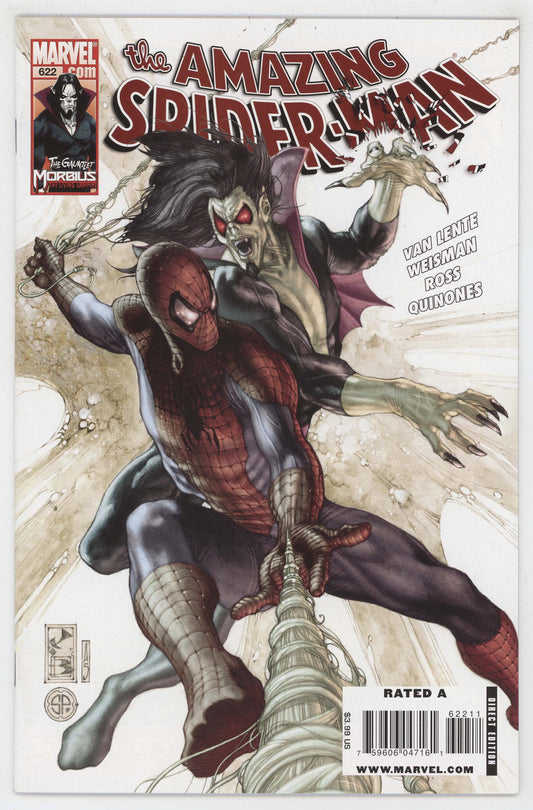 Amazing Spider-Man 622 Marvel 2010 NM Simone Bianchi Gauntlet Morbius