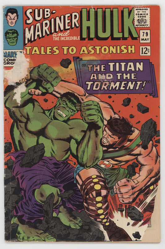 Tales To Astonish 79 Marvel 1966 GD Namor Sub-Mariner Hulk Hercules Jack Kirby