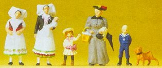 Preiser 24608 HO Scale 1900s Figures -- Group from Spreewald