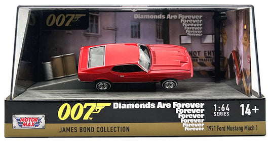 Motormax 79824 1/64 Scale 1971 Ford Mustang Mach 1 Diorama