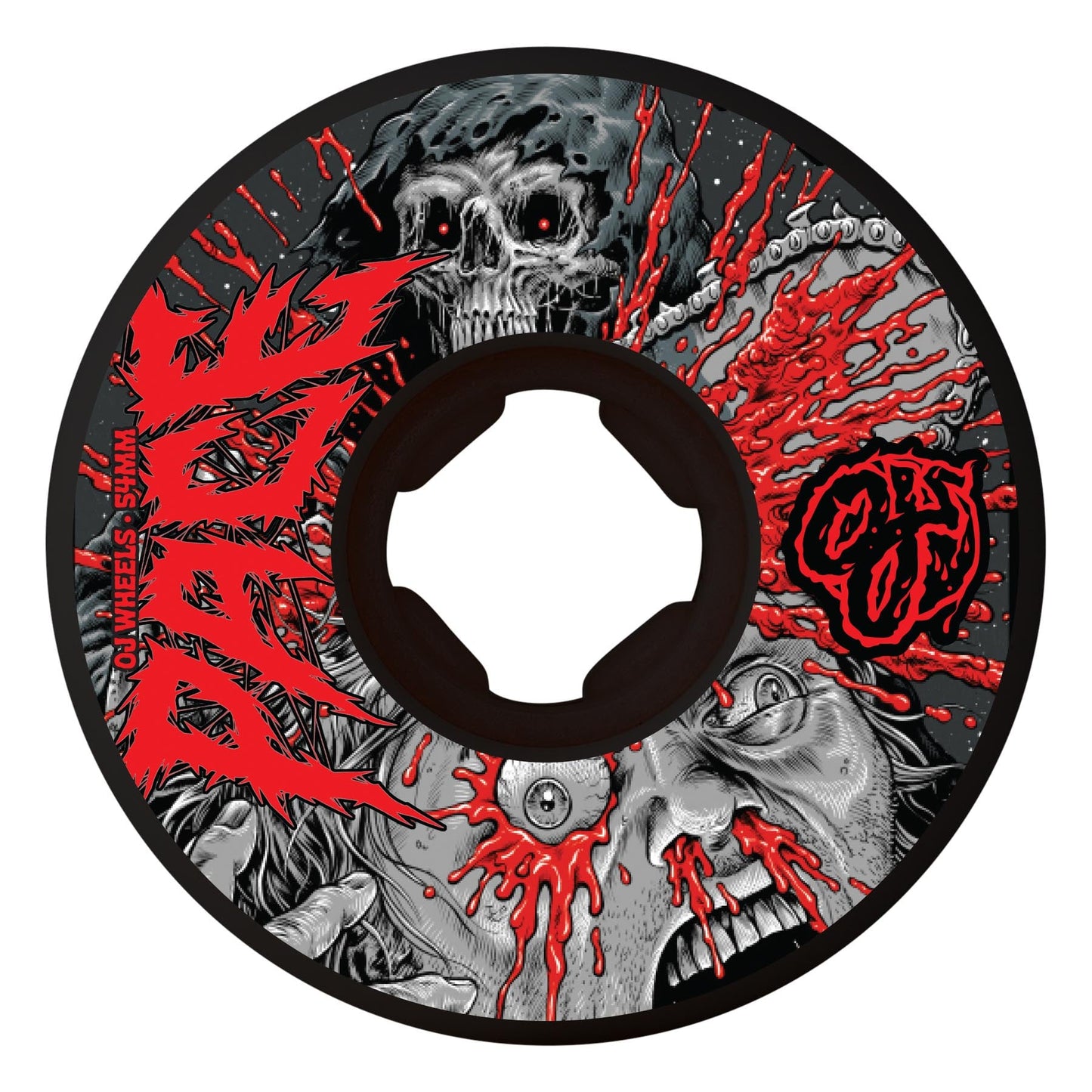 OJ PACE "CHAINSAW" ELITE CHUBBIES BLACK 54MM 99A SKATEBOARD WHEELS