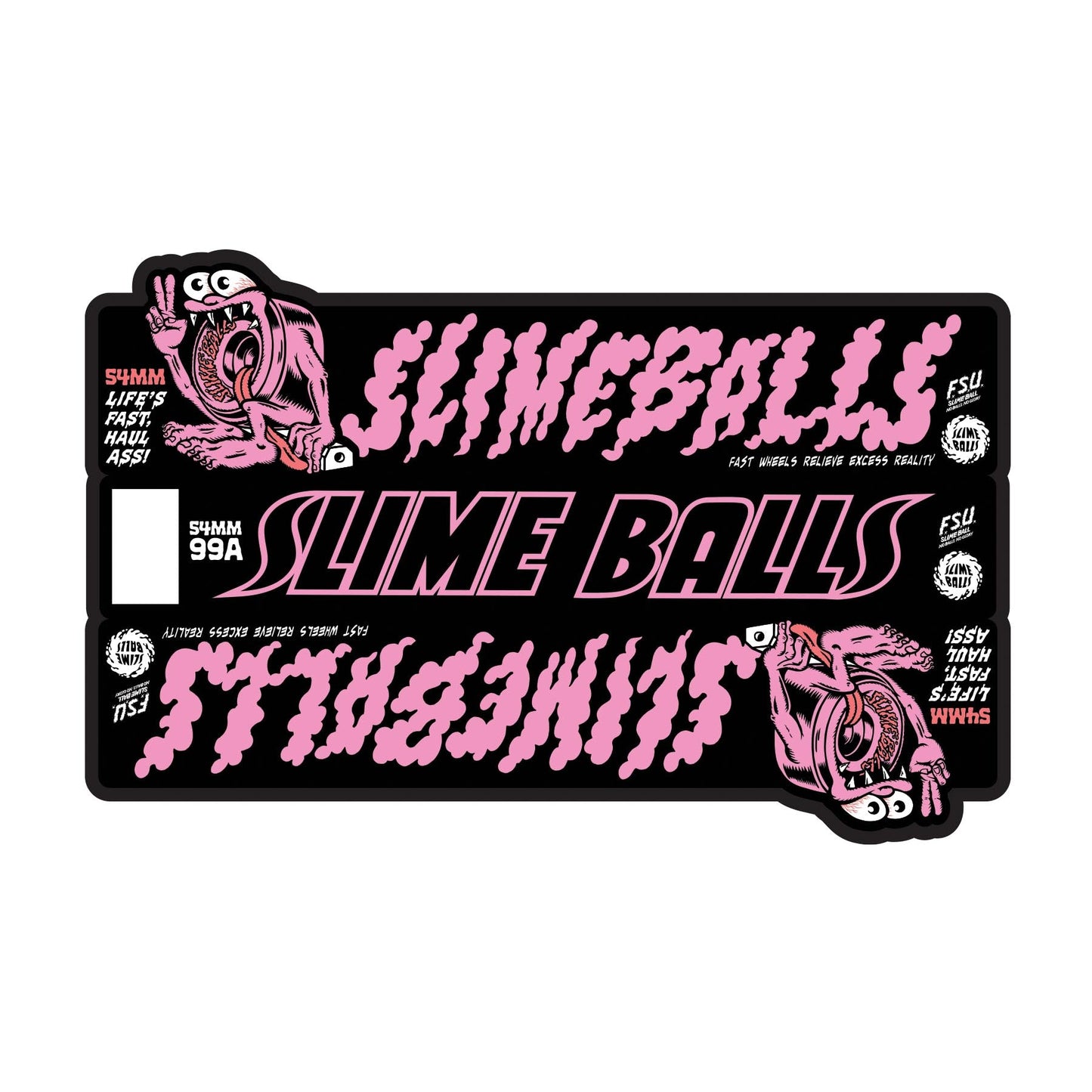 SLIME BALLS SLIME GREMMIE VOMIT MINI WHITE 54mm 99a SKATEBOARD WHEELS