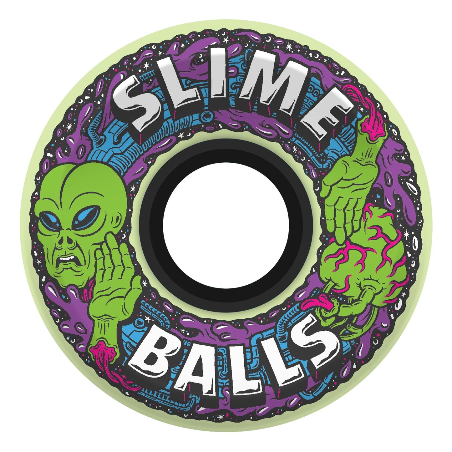 SLIME BALLS ALIEN OG SLIME GITD 60mm 78a SKATEBOARD WHEELS