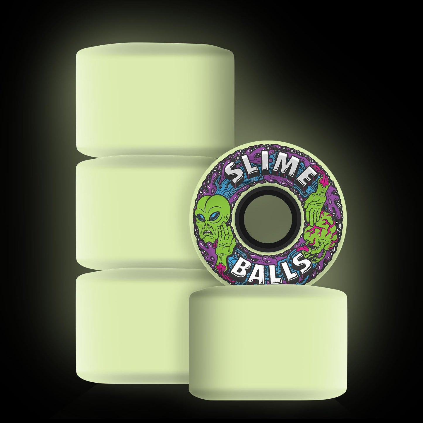 SLIME BALLS ALIEN OG SLIME GITD 60mm 78a SKATEBOARD WHEELS