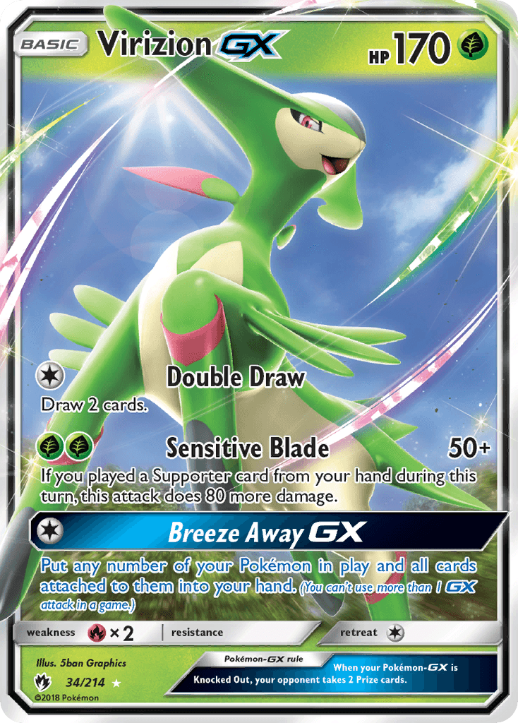 Virizion GX (34/214) [Sun & Moon: Lost Thunder]