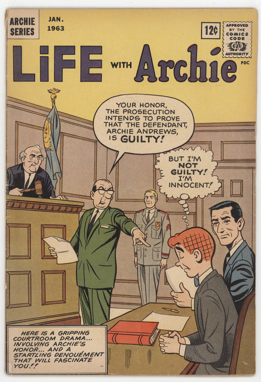 Life With Archie 18 Archie 1963 VG Courtroom Guilty Betty Veronica