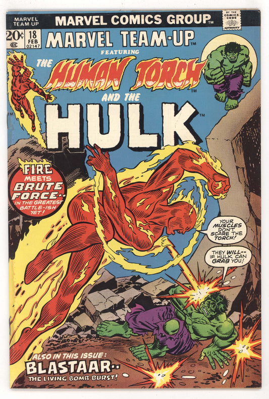 Marvel Team-Up 18 1974 VG Gil Kane Human Torch Hulk Blastaar