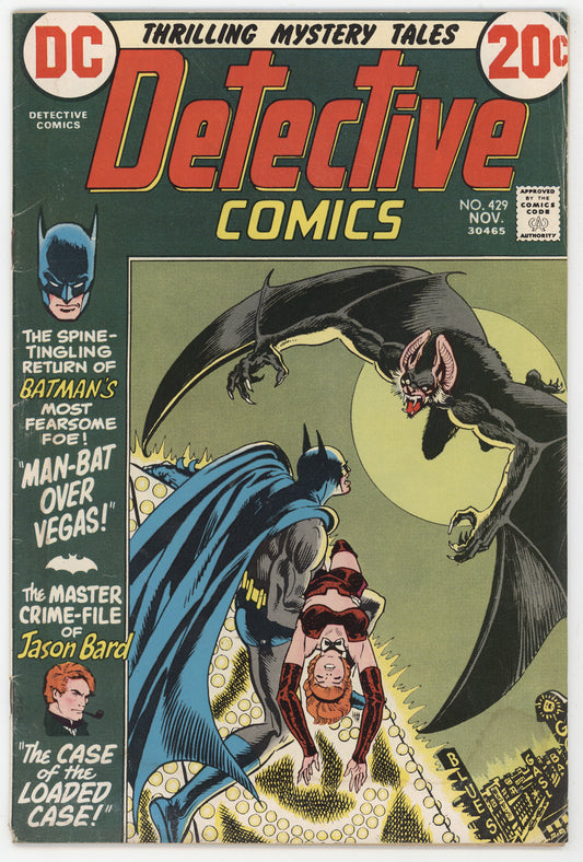 Batman Detective Comics 429 DC 1972 GD VG Mike Kaluta Jason Bard Man-Bat Las Vegas