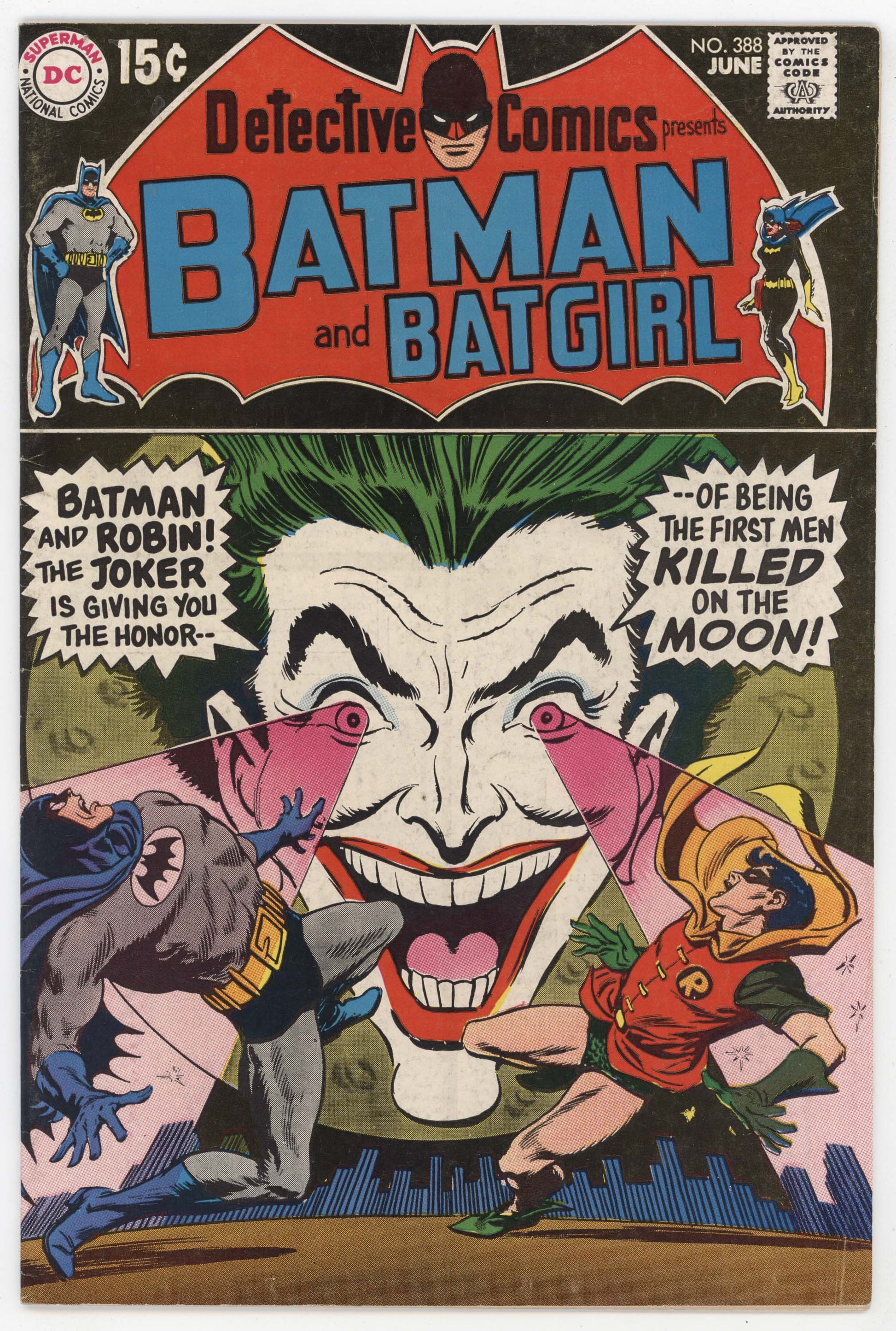 Batman Detective Comics 388 DC 1968 FN Irv Novick Robin Joker Batgirl ...