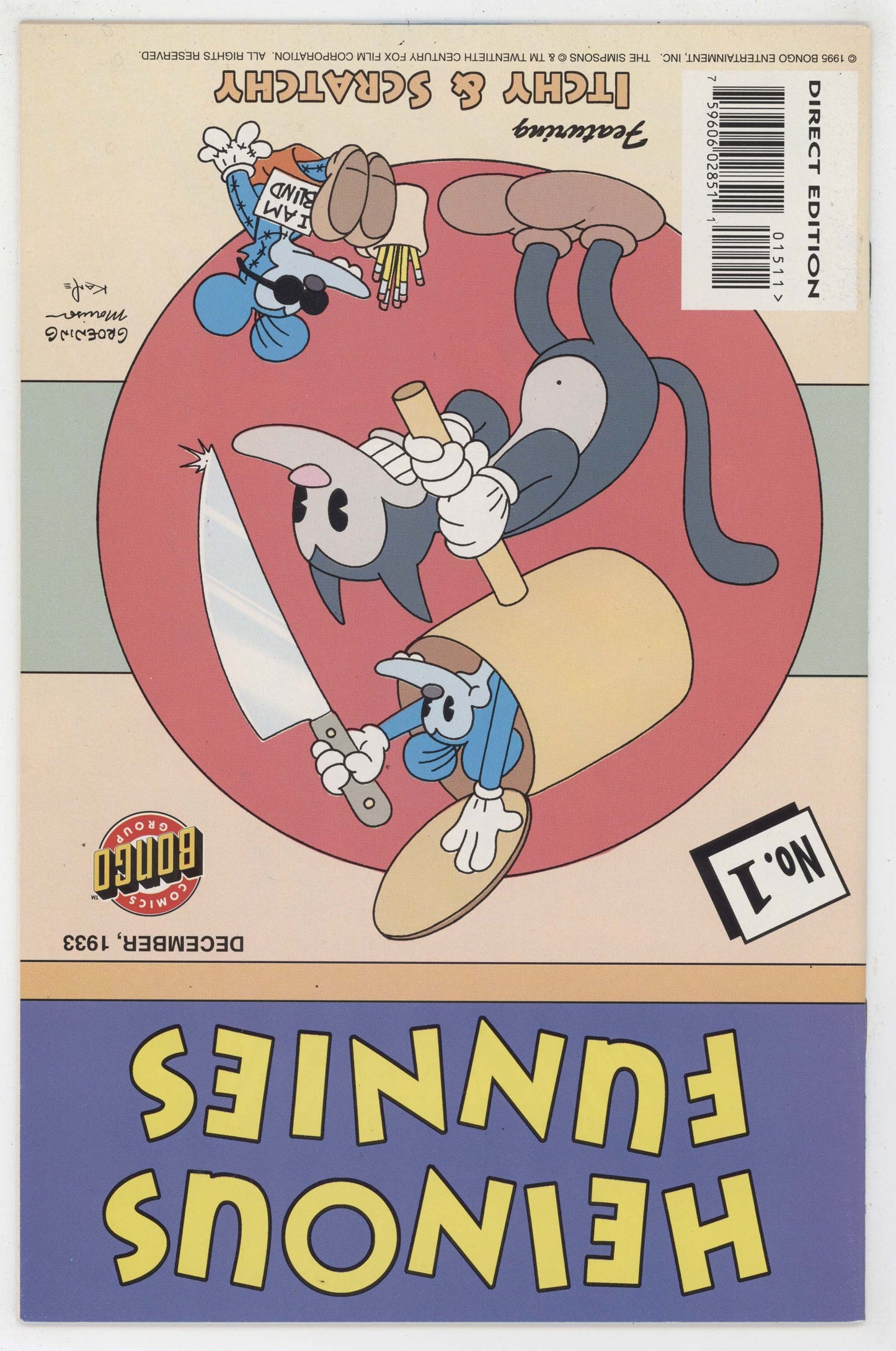 Simpons Comics 15 Bongo 1996 NM TV Guide Heinous Funnies Itchy Scratchy