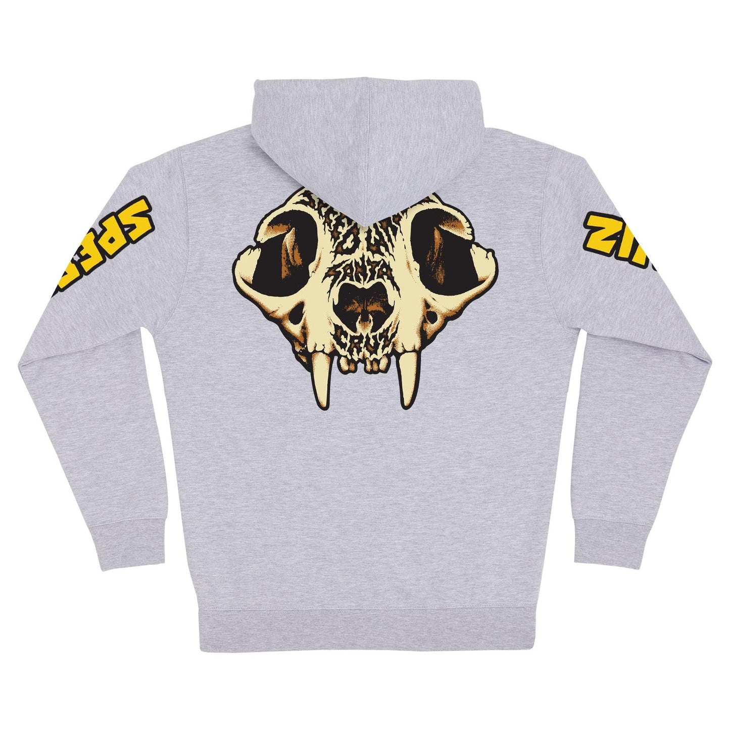 Santa Cruz Speed Wheels Skull Zip-Up Hooded Sweatshirt